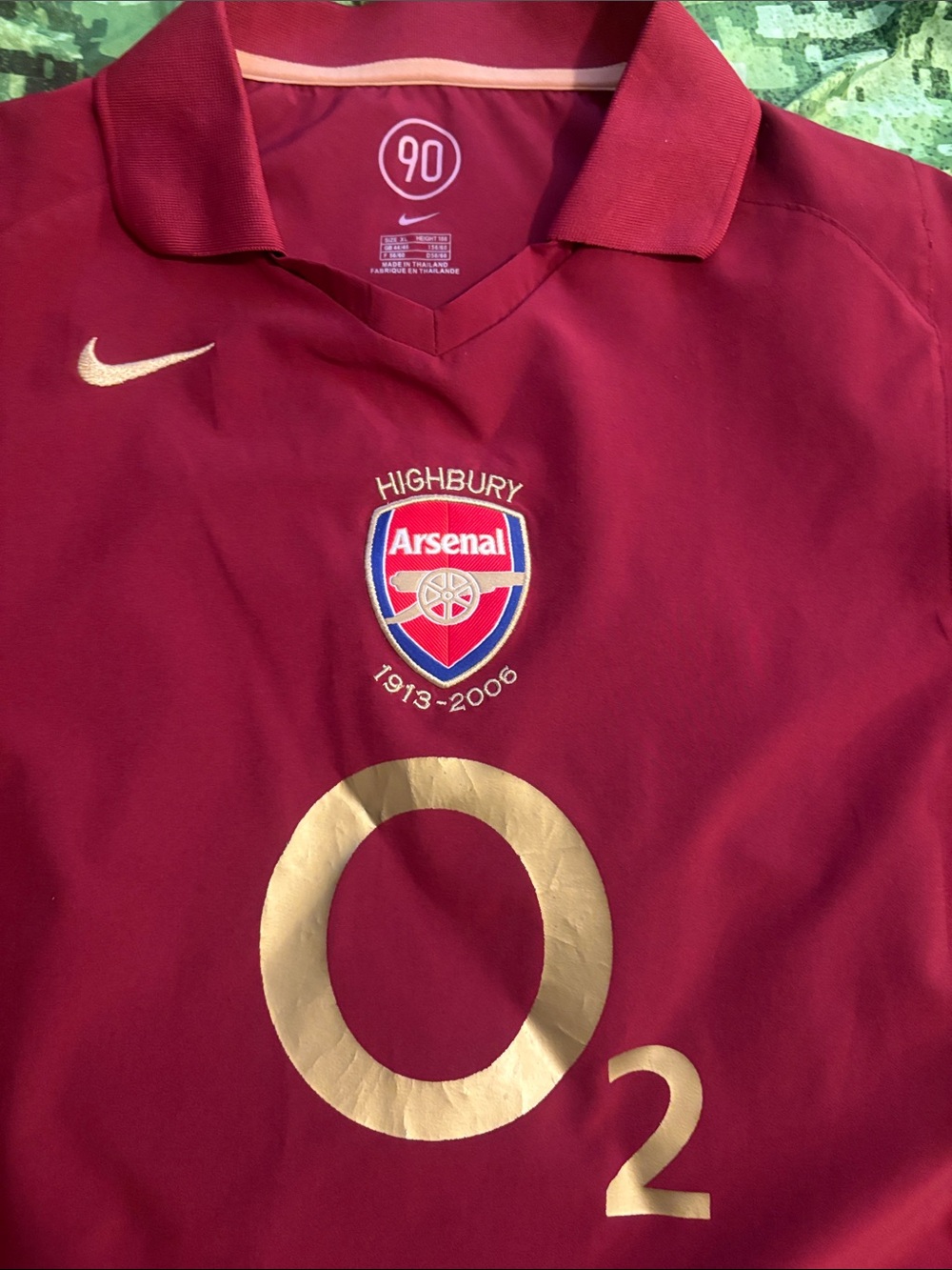 Nike Arsenal Henry Soccer Jersey EPL Total 90 - Picture 2 of 5